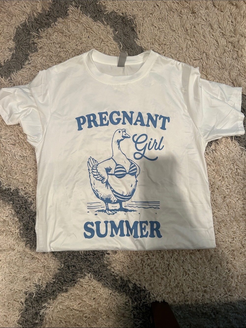 Pregnant Girl Summer Graphic Tee
